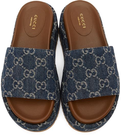 gucci denim platform sandals.